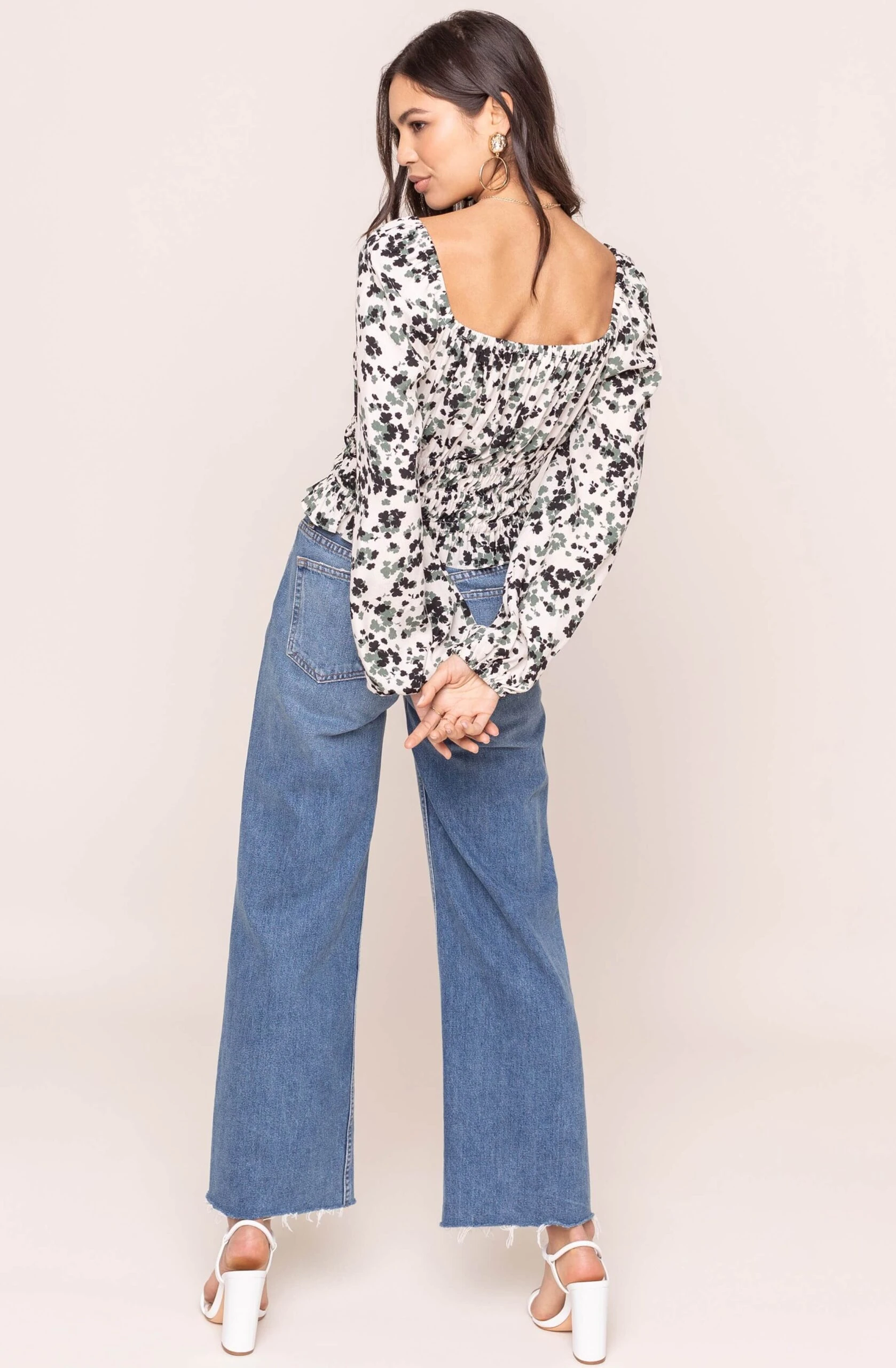 Long Sleeve Square Neck Smocked Top 11 Long Sleeve Square Neck Smocked Top - Image 9