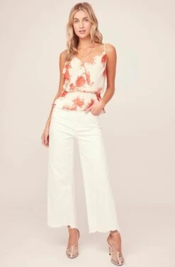 Strappy Floral Cami 9 Strappy Floral Cami -Outlet Cozi Luxe Store AT15516B RED TAUPE FLORAL 1A