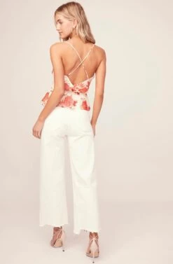 Strappy Floral Cami 10 Strappy Floral Cami -Outlet Cozi Luxe Store AT15516B RED TAUPE FLORAL 4A