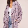 Cozy Coat -Outlet Cozi Luxe Store AT15630 PURPLE BLUE PLAID 4