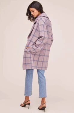 Cozy Coat 14 Cozy Coat -Outlet Cozi Luxe Store AT15630 PURPLE BLUE PLAID 5