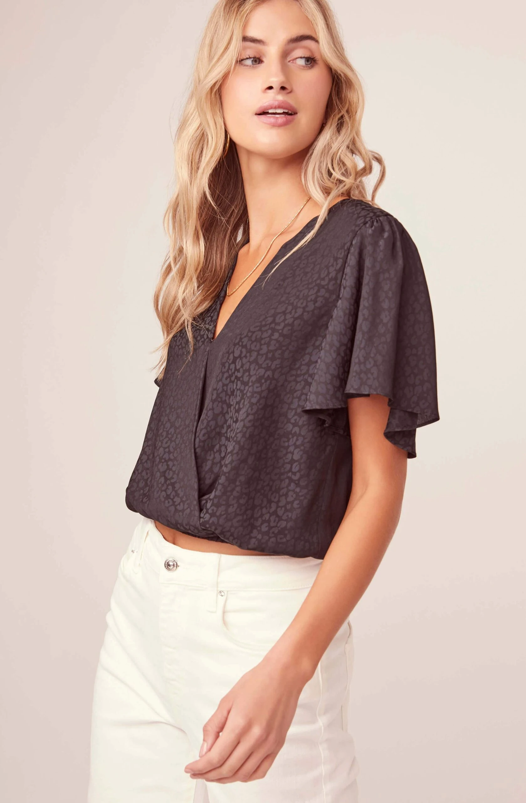 Jacquard Surplice Top 4 Jacquard Surplice Top - Image 2