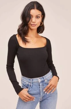 Raegan Bodysuit 26 Raegan Bodysuit -Outlet Cozi Luxe Store AT15694 BLACK 2