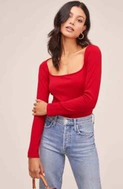 Raegan Bodysuit 21 Raegan Bodysuit -Outlet Cozi Luxe Store AT15694 RED 3