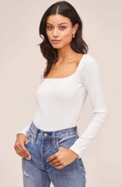 Raegan Bodysuit 31 Raegan Bodysuit -Outlet Cozi Luxe Store AT15694 WHITE 2