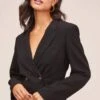 Cropped Blazer -Outlet Cozi Luxe Store AT15702 BLACK 5