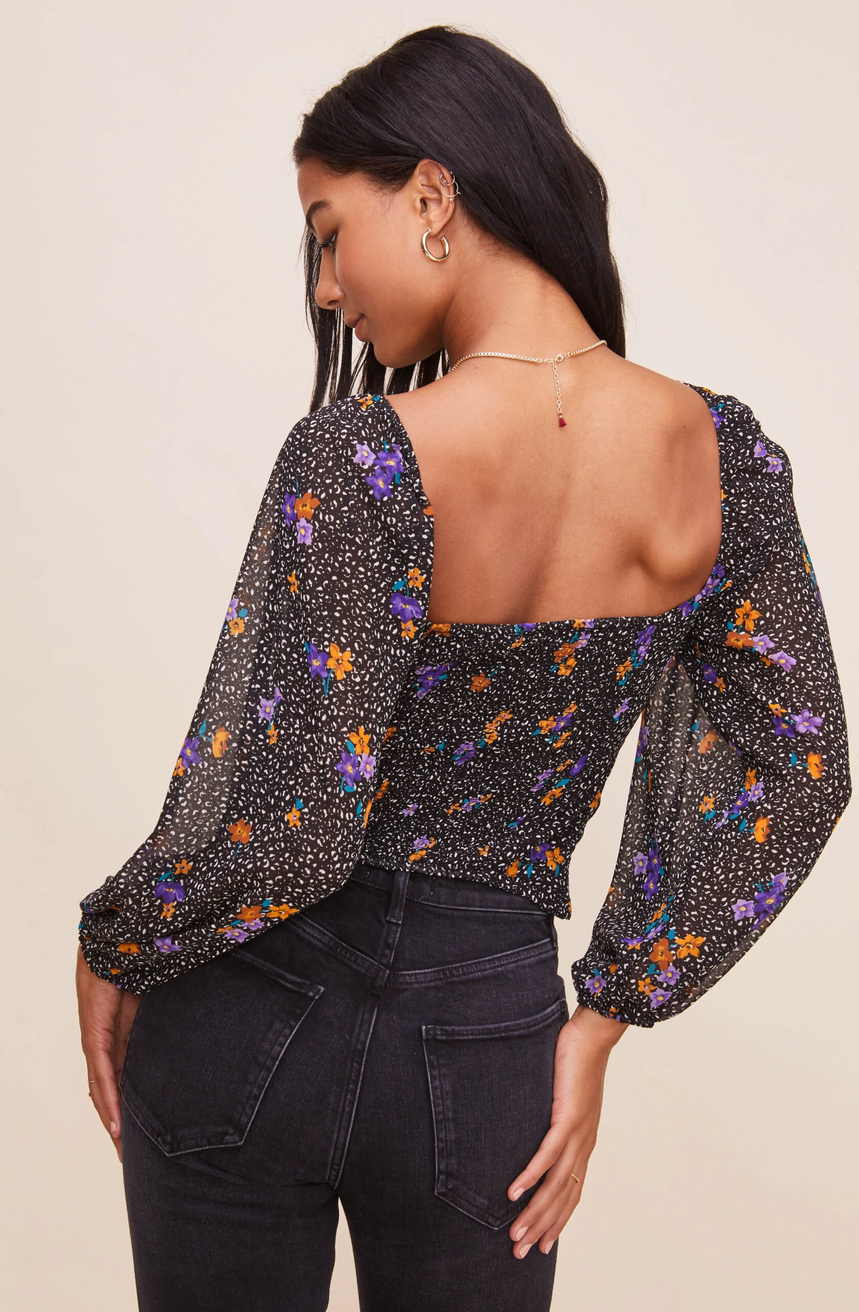 Shirred Long Sleeve Floral Smocked Top 10 Shirred Long Sleeve Floral Smocked Top - Image 8