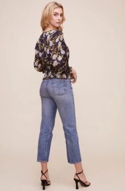 Surplice Floral Peplum Top -Outlet Cozi Luxe Store AT15886 NAVY FLORAL 5 b97102f8 bc38 47d0 8710 20741c94c124