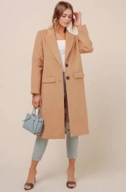 Jeane Coat -Outlet Cozi Luxe Store AT15904 CAMEL 1