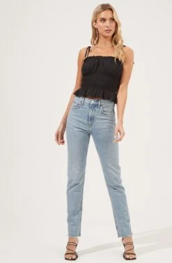 Eyelet Cami -Outlet Cozi Luxe Store AT16054 BLACK 2