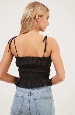 Eyelet Cami -Outlet Cozi Luxe Store AT16054 BLACK 6