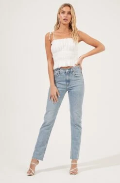 Eyelet Cami -Outlet Cozi Luxe Store AT16054 WHITE 1