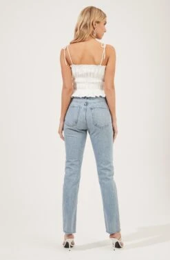 Eyelet Cami -Outlet Cozi Luxe Store AT16054 WHITE 5