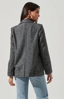 One Button Blazer 13 One Button Blazer -Outlet Cozi Luxe Store AT16133 BLACK 4