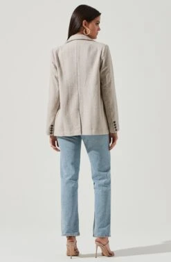 One Button Blazer 15 One Button Blazer -Outlet Cozi Luxe Store AT16133 TAUPE 3