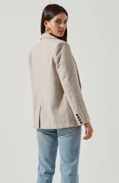 One Button Blazer 17 One Button Blazer -Outlet Cozi Luxe Store AT16133 TAUPE 4