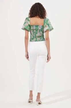 Sonnet Wrap Top -Outlet Cozi Luxe Store AT16182 GREENLILACFLORAL 5