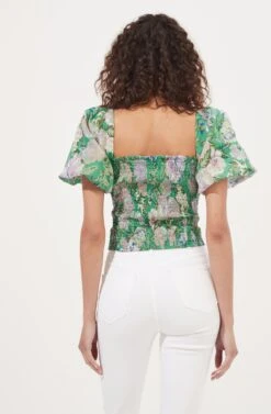 Sonnet Wrap Top -Outlet Cozi Luxe Store AT16182 GREENLILACFLORAL 6