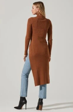 Hi Slit Turtleneck Sweater 23 Hi Slit Turtleneck Sweater -Outlet Cozi Luxe Store AT16295 CAMEL 6