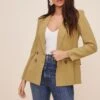 Fitted Pleat Blazer -Outlet Cozi Luxe Store AT16425 VINTAGEGOLD CC 3