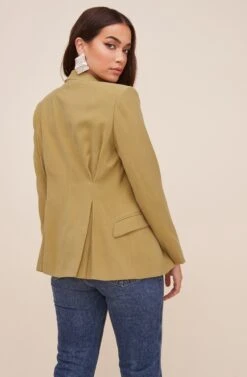 Fitted Pleat Blazer -Outlet Cozi Luxe Store AT16425 VINTAGEGOLD CC 5