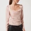Long Sleeve Back Cutout Top 1 Long Sleeve Back Cutout Top -Outlet Cozi Luxe Store AT16641 BLUSH 1029 2