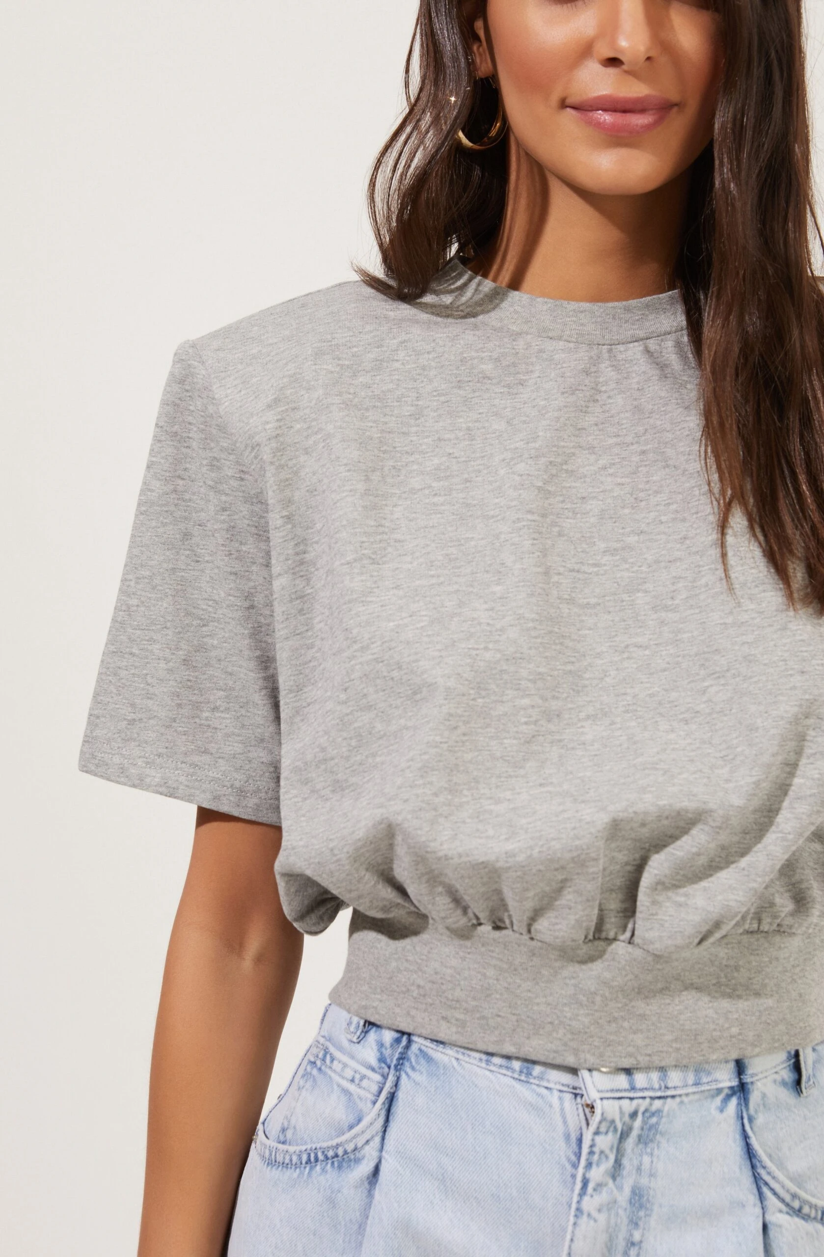 Volume Shoulder Short Sleeve Crop Tee 20 Volume Shoulder Short Sleeve Crop Tee - Image 18