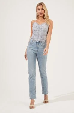 Ruched Cami -Outlet Cozi Luxe Store AT16731 BLUEMULTIDITSY 1