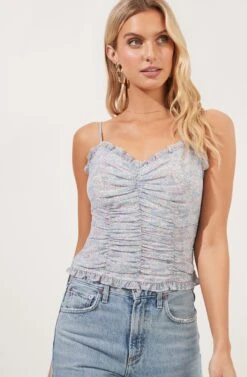 Ruched Cami -Outlet Cozi Luxe Store AT16731 BLUEMULTIDITSY 3