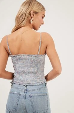 Ruched Cami -Outlet Cozi Luxe Store AT16731 BLUEMULTIDITSY 6