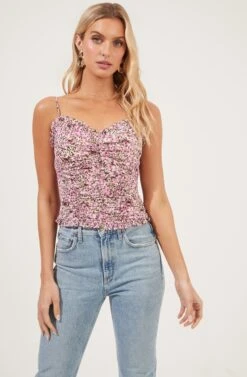 Ruched Cami -Outlet Cozi Luxe Store AT16731 FUCHSIA OLIVEDITSY 3