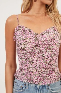 Ruched Cami -Outlet Cozi Luxe Store AT16731 FUCHSIA OLIVEDITSY 4