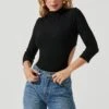 Somerset Mock Neck Cutout Bodysuit -Outlet Cozi Luxe Store AT17047 BLACK 2 bce1bf6e db0f 4ab0 be26 03272306d8a7