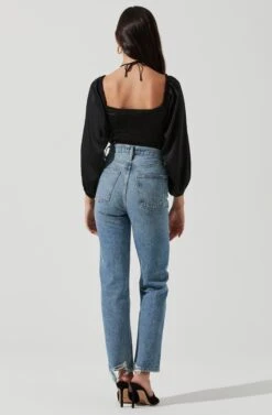 Long Sleeve Cinch Center Convertible Neckline Bodysuit -Outlet Cozi Luxe Store AT17059 BLACK 1404 160cd34f c557 475b be91 a21e1c8bea94