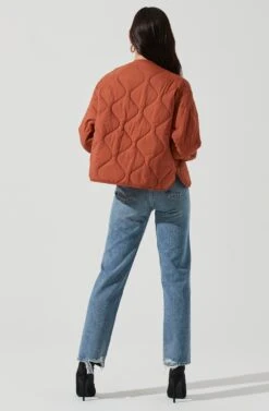 Lightweight Padded Jacket -Outlet Cozi Luxe Store AT17062 CLAY 1123