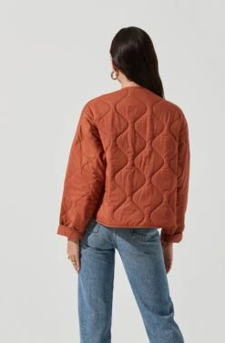 Lightweight Padded Jacket -Outlet Cozi Luxe Store AT17062 CLAY 1124