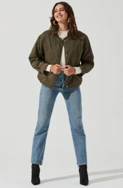 Lightweight Padded Jacket -Outlet Cozi Luxe Store AT17062 GREEN 1800