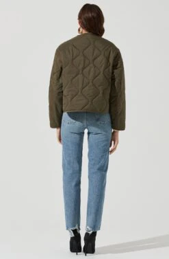 Lightweight Padded Jacket -Outlet Cozi Luxe Store AT17062 GREEN 1812