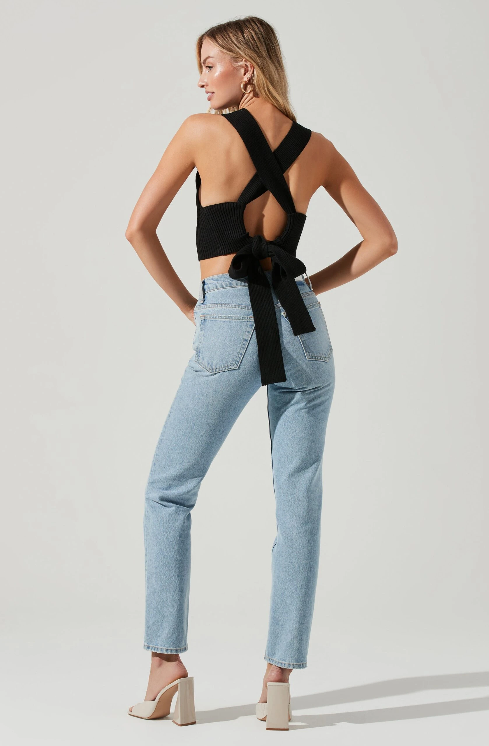 Tie Back Sweater Tank Top 6 Tie Back Sweater Tank Top - Image 4