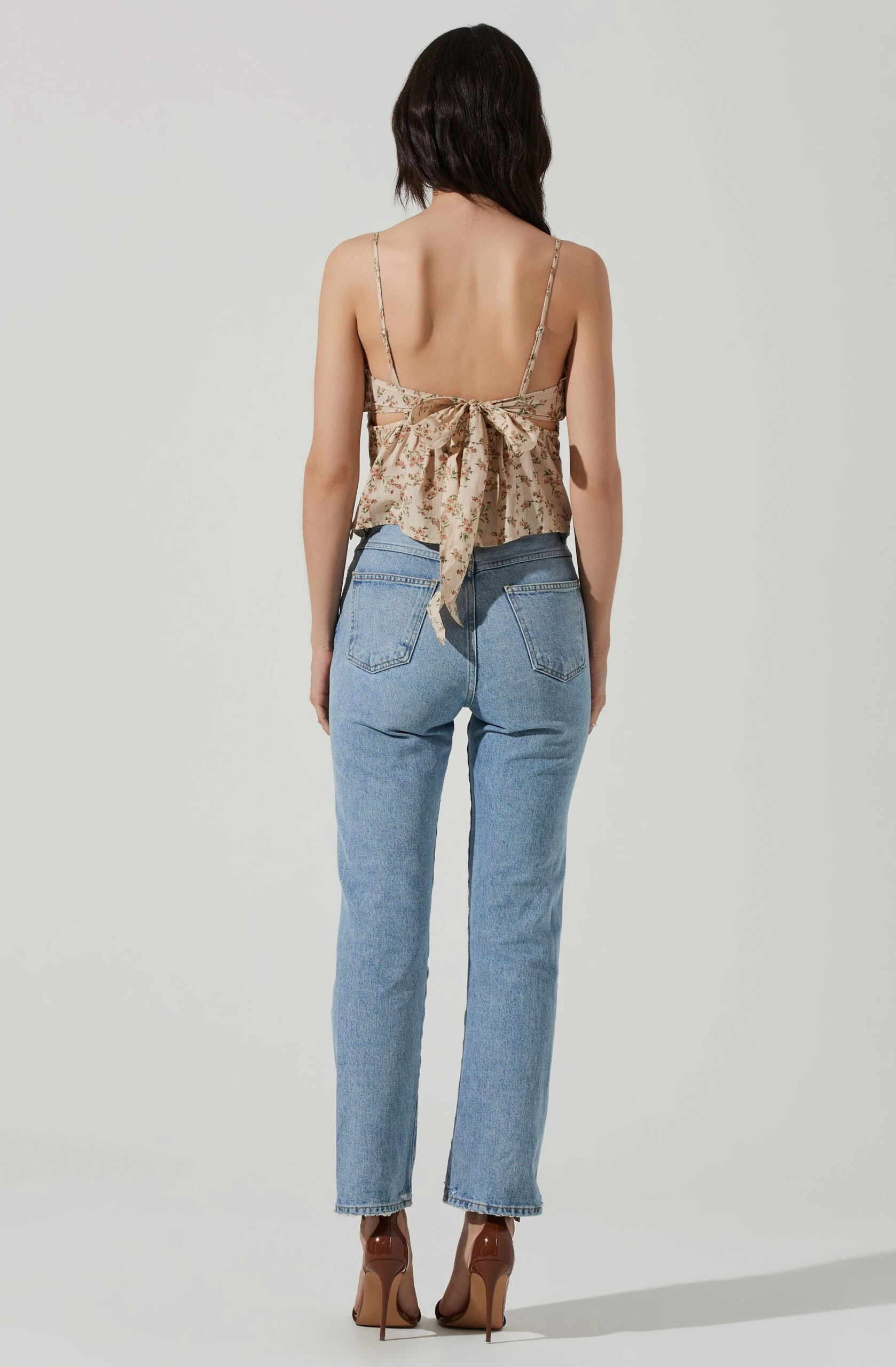 Pleated Floral Linen Cami 6 Pleated Floral Linen Cami - Image 4