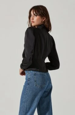 Twist Mock Neck Top 17 Twist Mock Neck Top -Outlet Cozi Luxe Store AT17289 BLACK 3