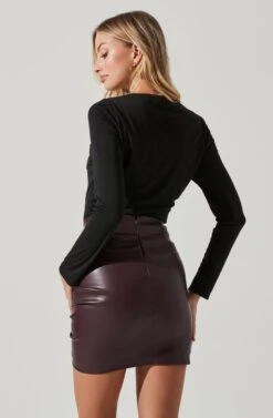 Nyra Sweetheart Long Sleeve Bodysuit 19 Nyra Sweetheart Long Sleeve Bodysuit -Outlet Cozi Luxe Store AT17569 BLACK 5