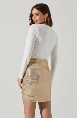 Nyra Sweetheart Long Sleeve Bodysuit 25 Nyra Sweetheart Long Sleeve Bodysuit -Outlet Cozi Luxe Store AT17569 WHITE 5