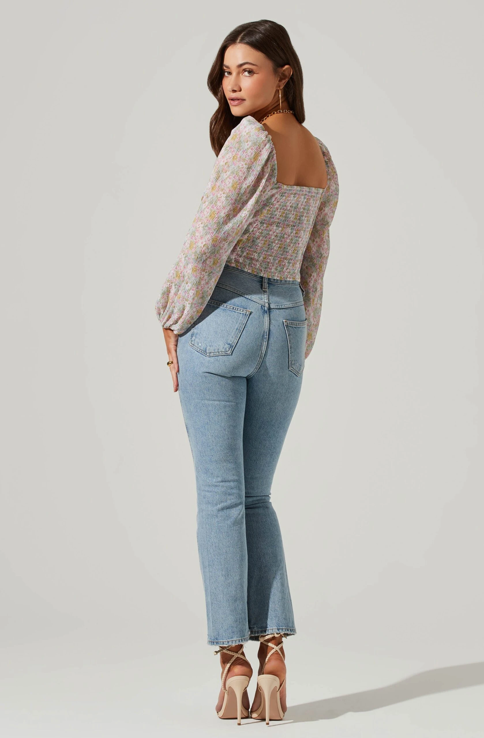 Long Sleeve Plisse Cross Bust Top 15 Long Sleeve Plisse Cross Bust Top - Image 13