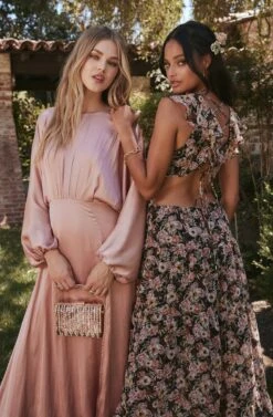 Floral Ruffle Cutout Maxi Dress -Outlet Cozi Luxe Store LOOK 20 2902