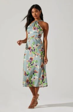 Sandrine Floral Halter Midi Dress -Outlet Cozi Luxe Store MicrosoftTeams image 32