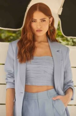 Jessamine Ruched Tube Top -Outlet Cozi Luxe Store MyronPalms 4075