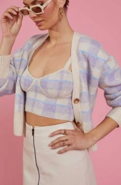 Belmont Plaid Knit Cami 13 Belmont Plaid Knit Cami -Outlet Cozi Luxe Store RESORT 1401